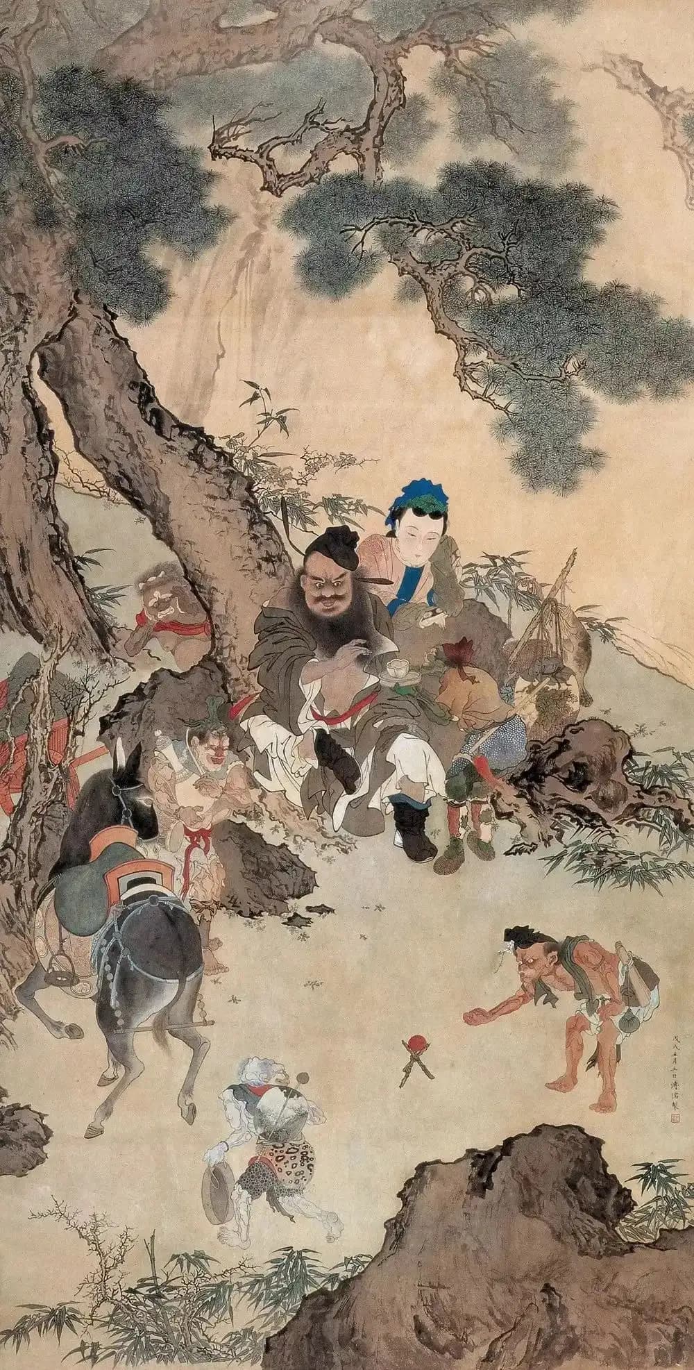 Zhong Kui painting attributed to Pu Ru, no. 34
