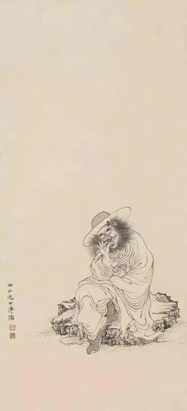 Zhong Kui painting attributed to Pu Ru, no. 38