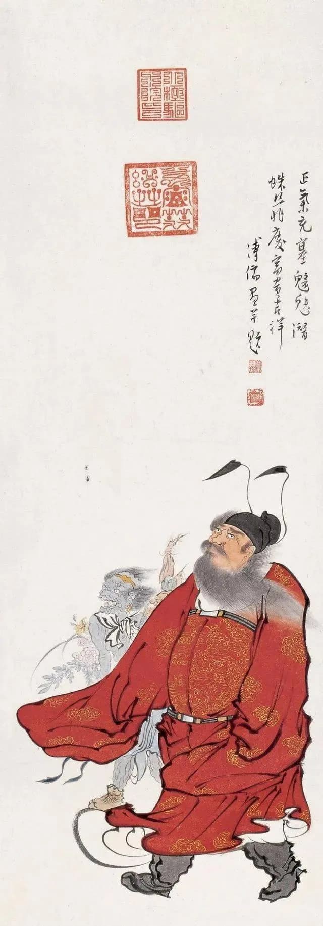 Zhong Kui painting attributed to Pu Ru, no. 8