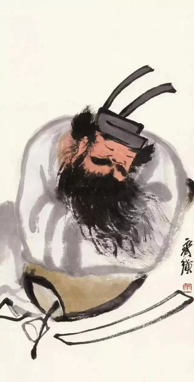 Zhong Kui painting attributed to Qi Baishi, no. 6