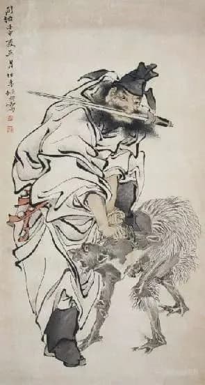 Zhong Kui painting attributed to Ren Bonian, no. 11