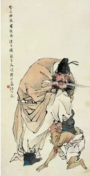 Zhong Kui painting attributed to Ren Bonian, no. 12