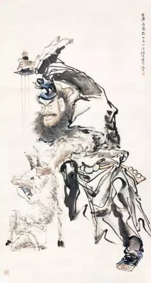 Zhong Kui painting attributed to Ren Bonian, no. 17