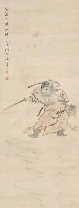 Zhong Kui painting attributed to Ren Bonian, no. 34