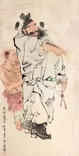 Zhong Kui painting attributed to Ren Bonian, no. 56