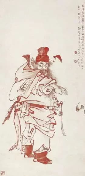 Zhong Kui painting attributed to Ren Bonian, no. 8